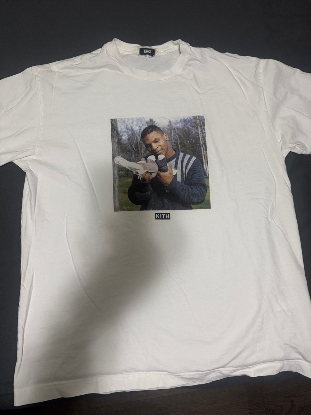 Kith White Short-Sleeve Tee with Center Photo Print